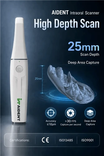 Aident AI-30 Ağız İçi Tarayıcı Yüksek Derinlikli Tarama